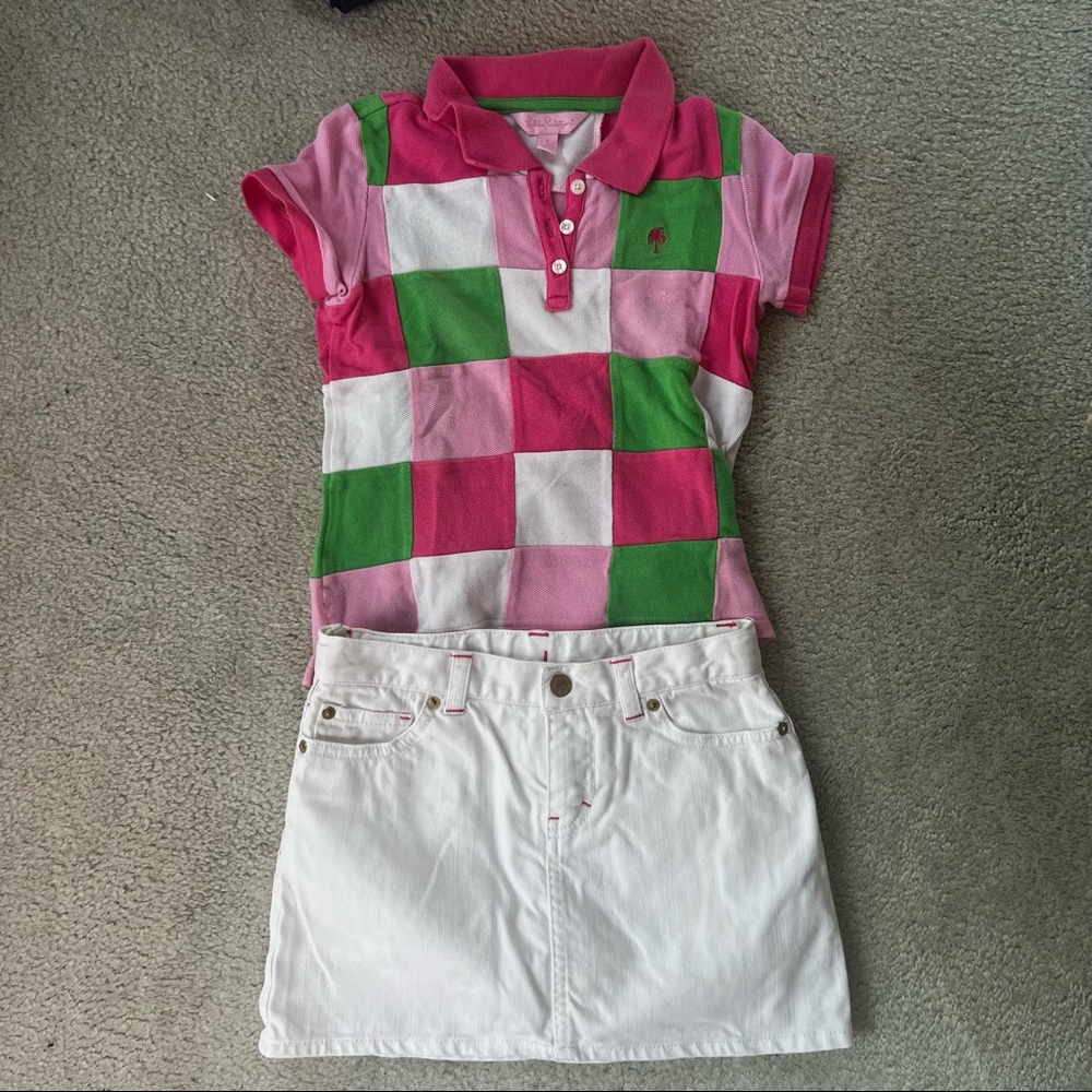 Lilly Pulitzer Girls Skort and Polo Bundle